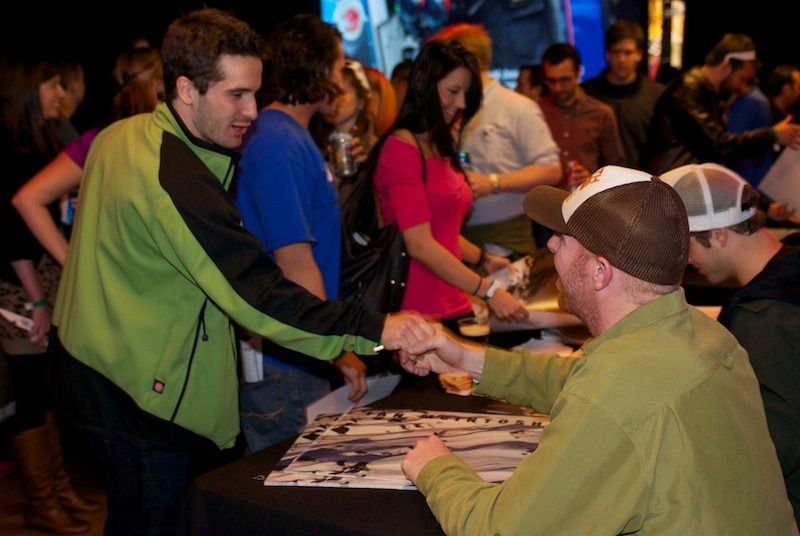 Iam greeting a fan in NYC