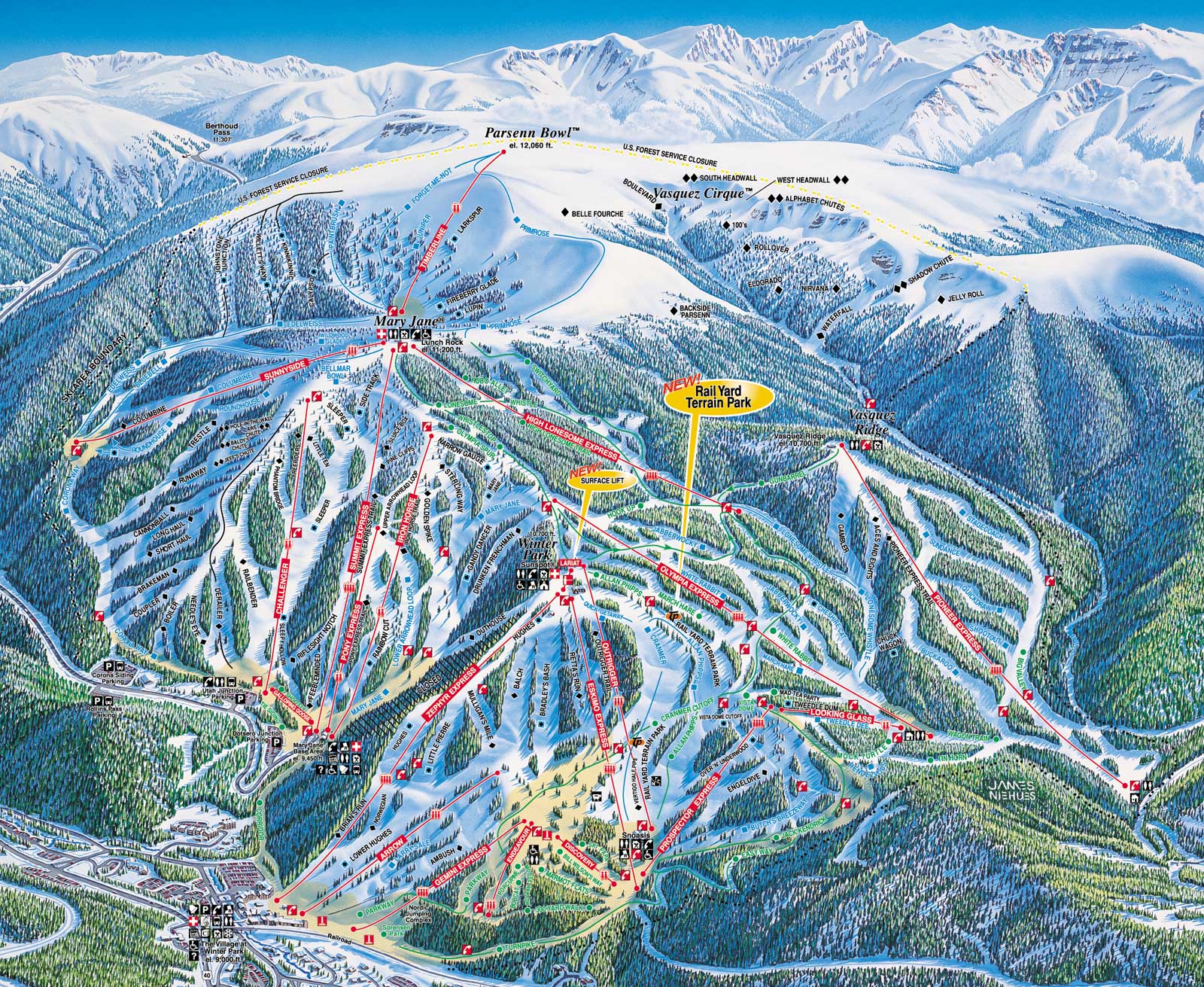 Winter Park Trail Map Colorado