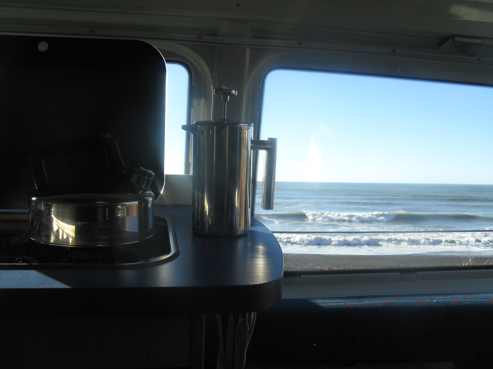Living in your van down by the ocean in New Zealand
