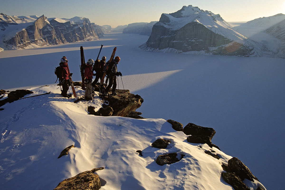 On Top Of Polar Star Couloir on Baffin Island