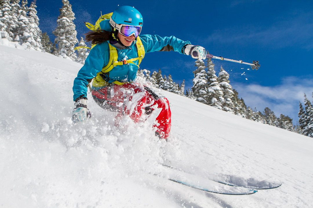 Carolyn Swertka skis just one more lap by Jim Harris