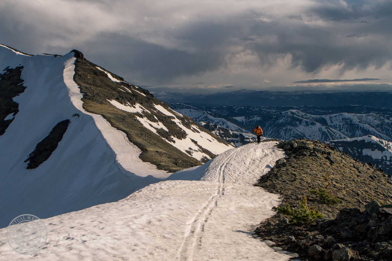 Forrest McCarthy midway through a 120 mile traverse of the Absaroka Beartooth Mountains. Photo by Jim Harris