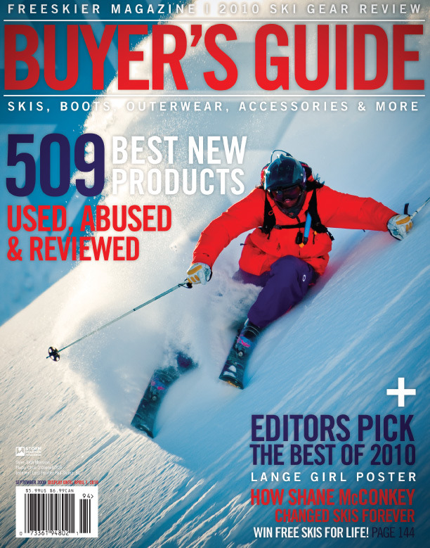 Seth Morrison scores the 2009 Freeskier Buyer's Guide Cover