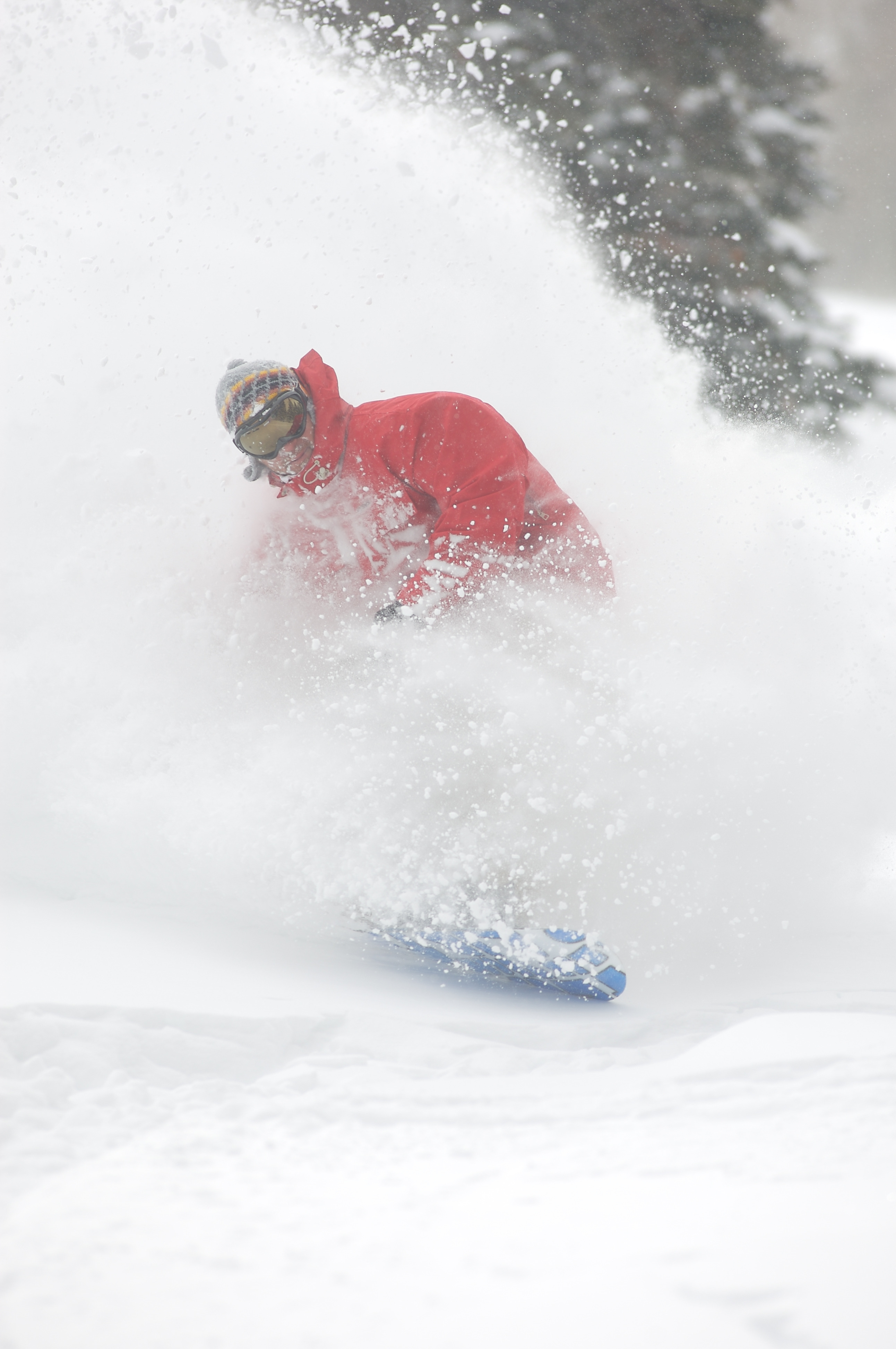 Ken Whitney shreds powder at the Canyons