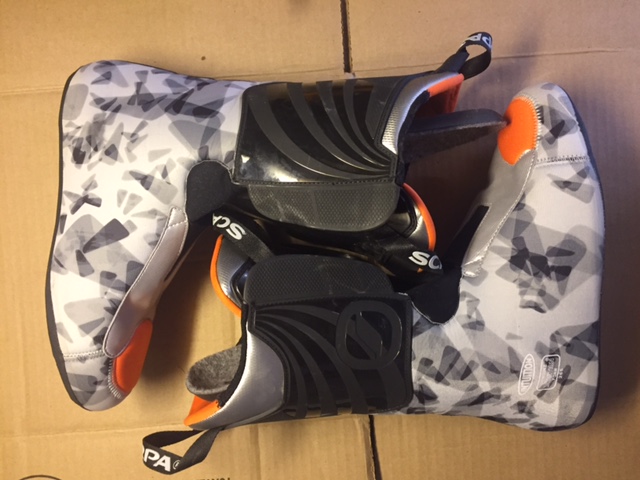 FS Scarpa Freedom RS 26.5 w/ new liners, , tech soles, new alpine soles ...