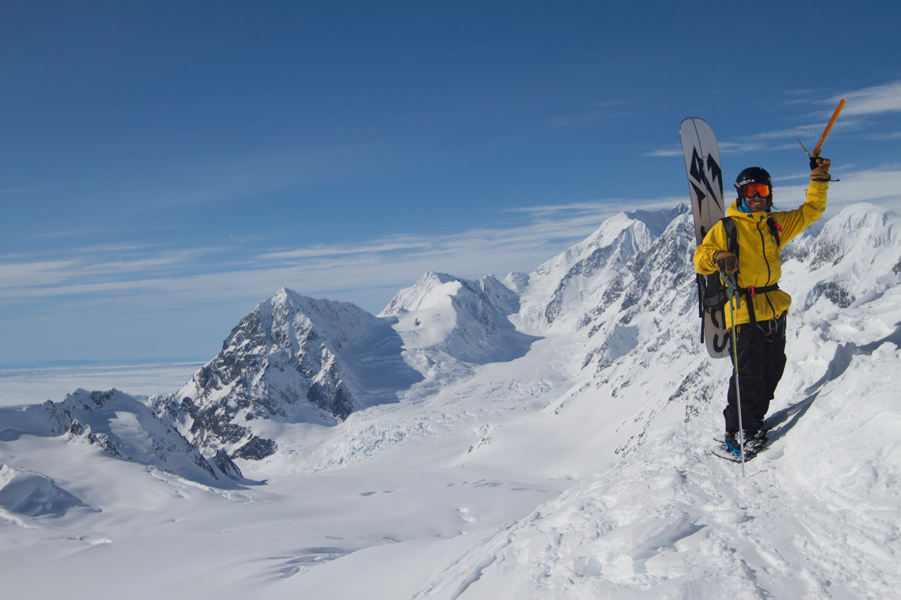 Jeremy Jones in Wrangell St. Elias National Park in Alaska