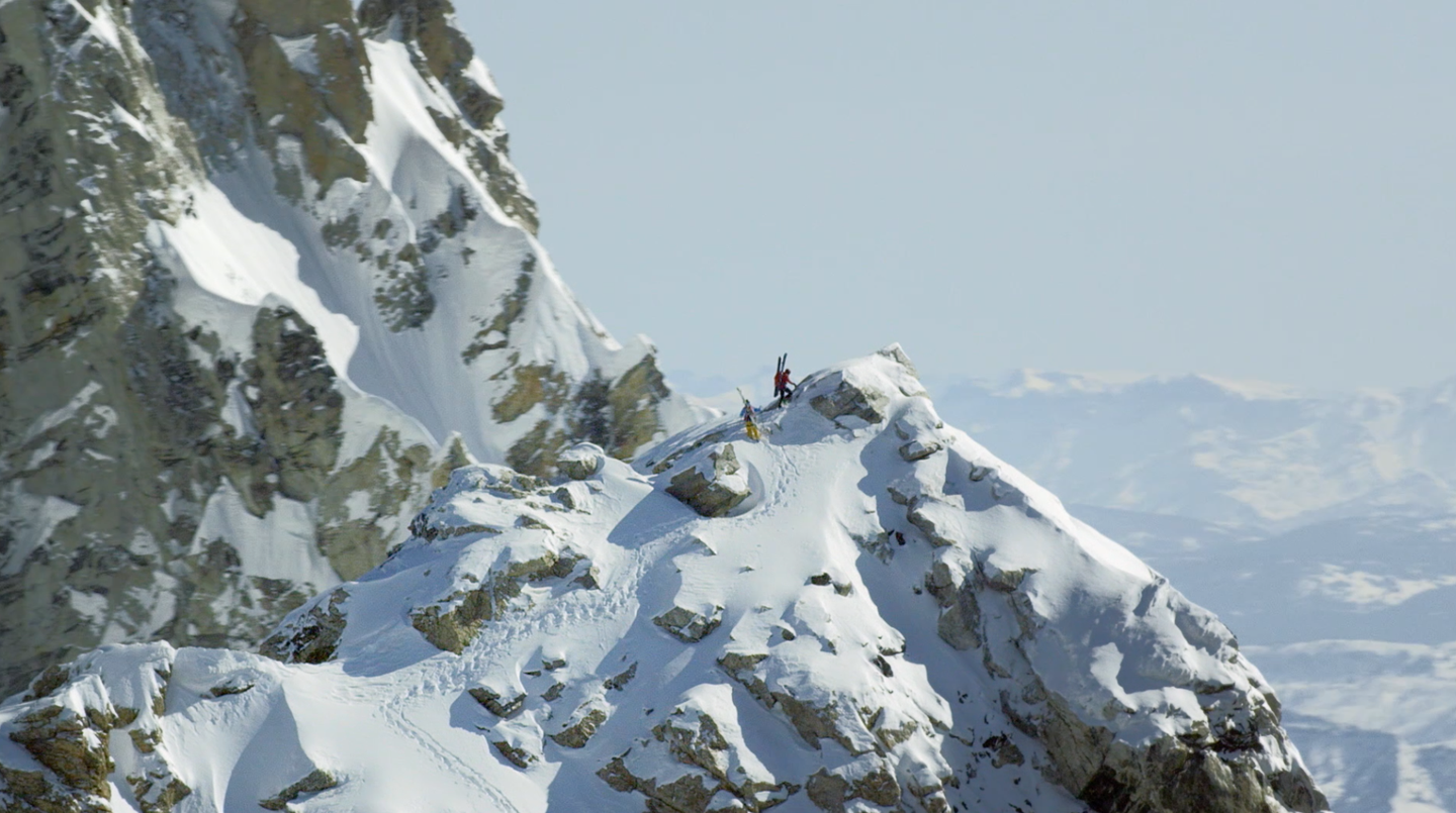 Griffin Post Hammers the East Face of the Middle Teton thumbnail